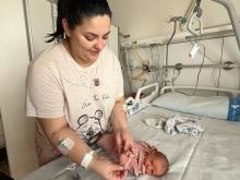 La Laura amb la seva filla Leia