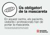 El 10 de desembre, serà obligatori dur mascareta posada partir de la publicació de la Resolució al Diari Oficial de la Generalitat de Catalunya (DOGC)